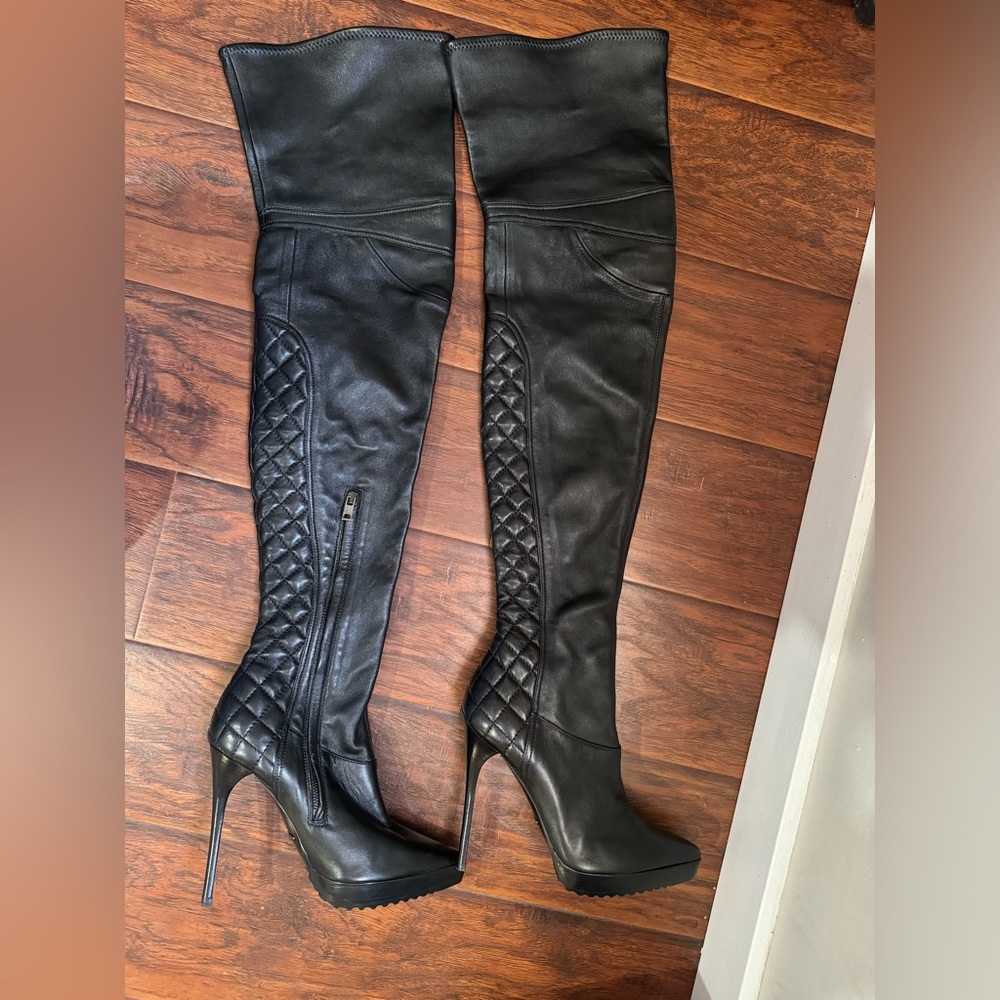 Burberry thigh high heels